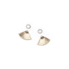 Mini Pleat Jacket Earrings with Mother of Pearl Studs