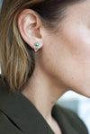 Tiny Elder Studs in Black Opal
