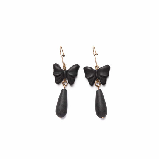 Matte Onyx Pendulum Earrings