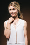 Textured Crescent Necklace - Michelle Starbuck Designs