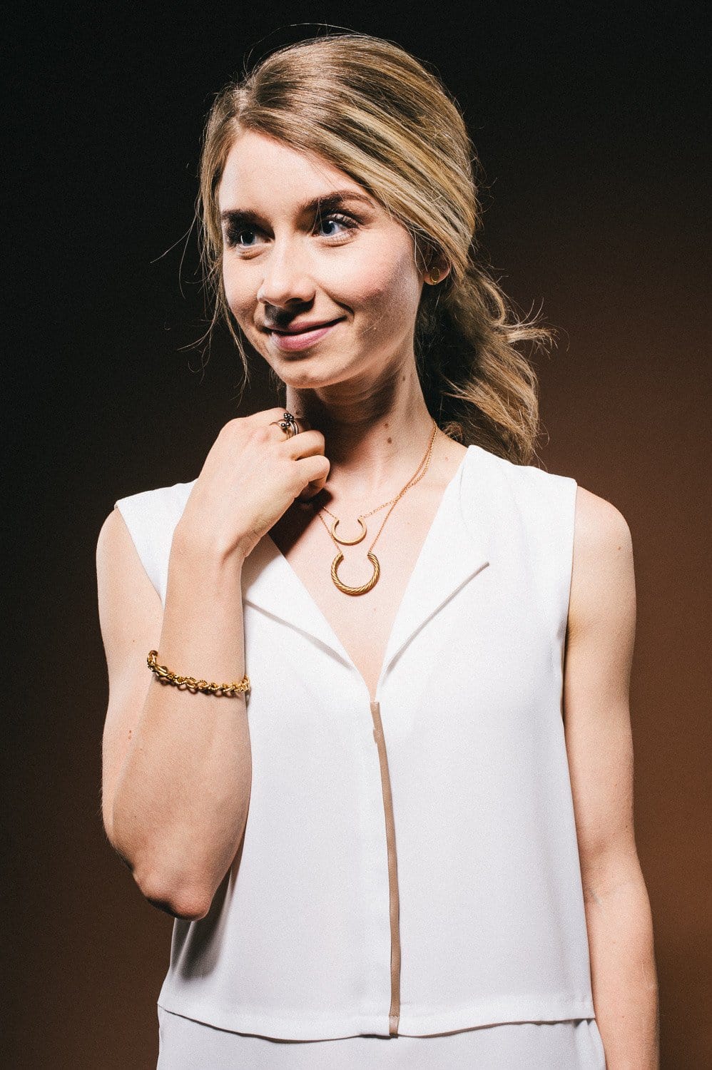 Textured Crescent Necklace - Michelle Starbuck Designs