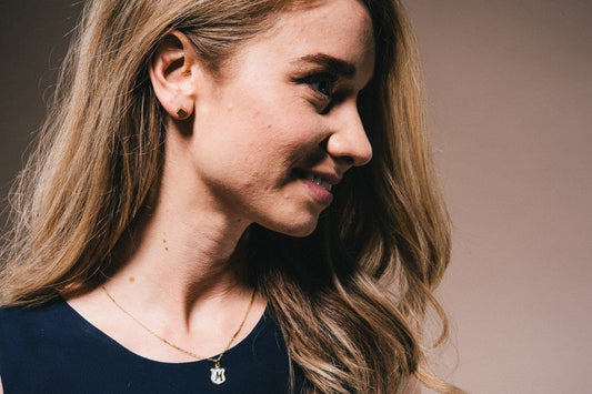 Vintage Enamel Initial Necklaces - Michelle Starbuck Designs