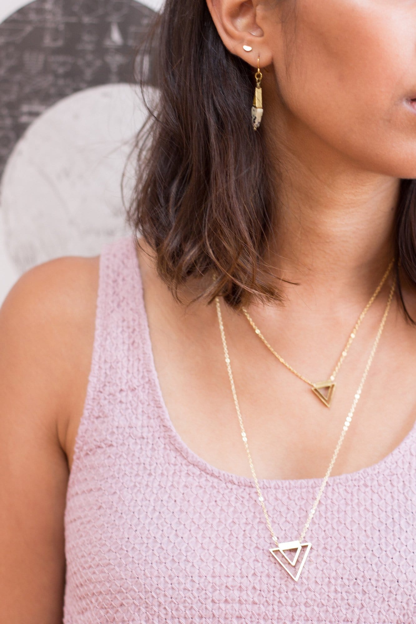 Mini Concentric Triangle Necklace - Michelle Starbuck Designs