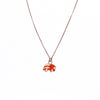 Mushroom Charm Necklace in Terra Cotta + Peach