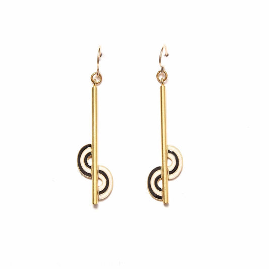 Op Art Drop Earrings