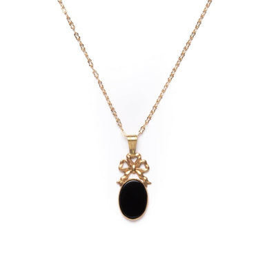 Portrait Necklace in Onyx