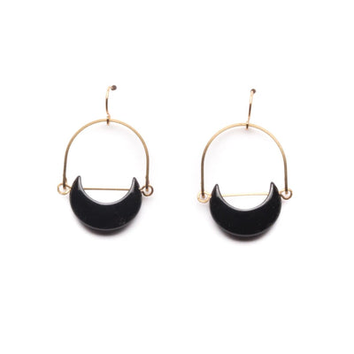 Eclipse Earrings / Onyx - Michelle Starbuck Designs