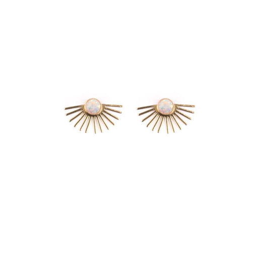 Beam Studs in Opal