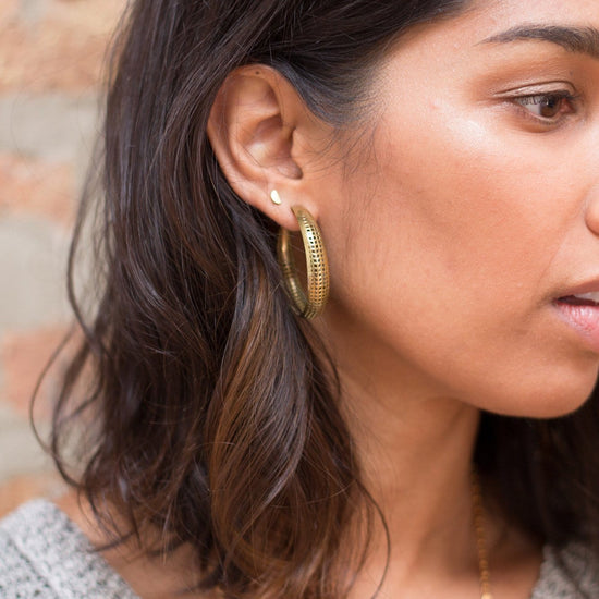 Perforated Hoop Earrings - Michelle Starbuck Designs