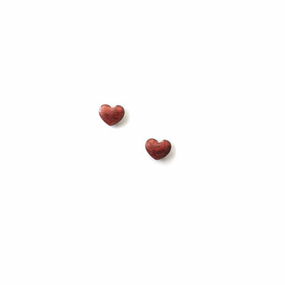 Vintage Red Enamel Heart Studs - Michelle Starbuck Designs