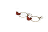 Red Jasper Moon Hoops - Michelle Starbuck Designs