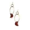 Red Jasper Moon Hoops - Michelle Starbuck Designs