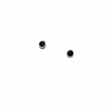 Silver Onyx Studs