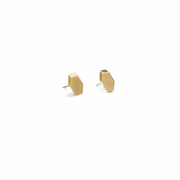 Vintage Slanted Hexagon Studs - Michelle Starbuck Designs