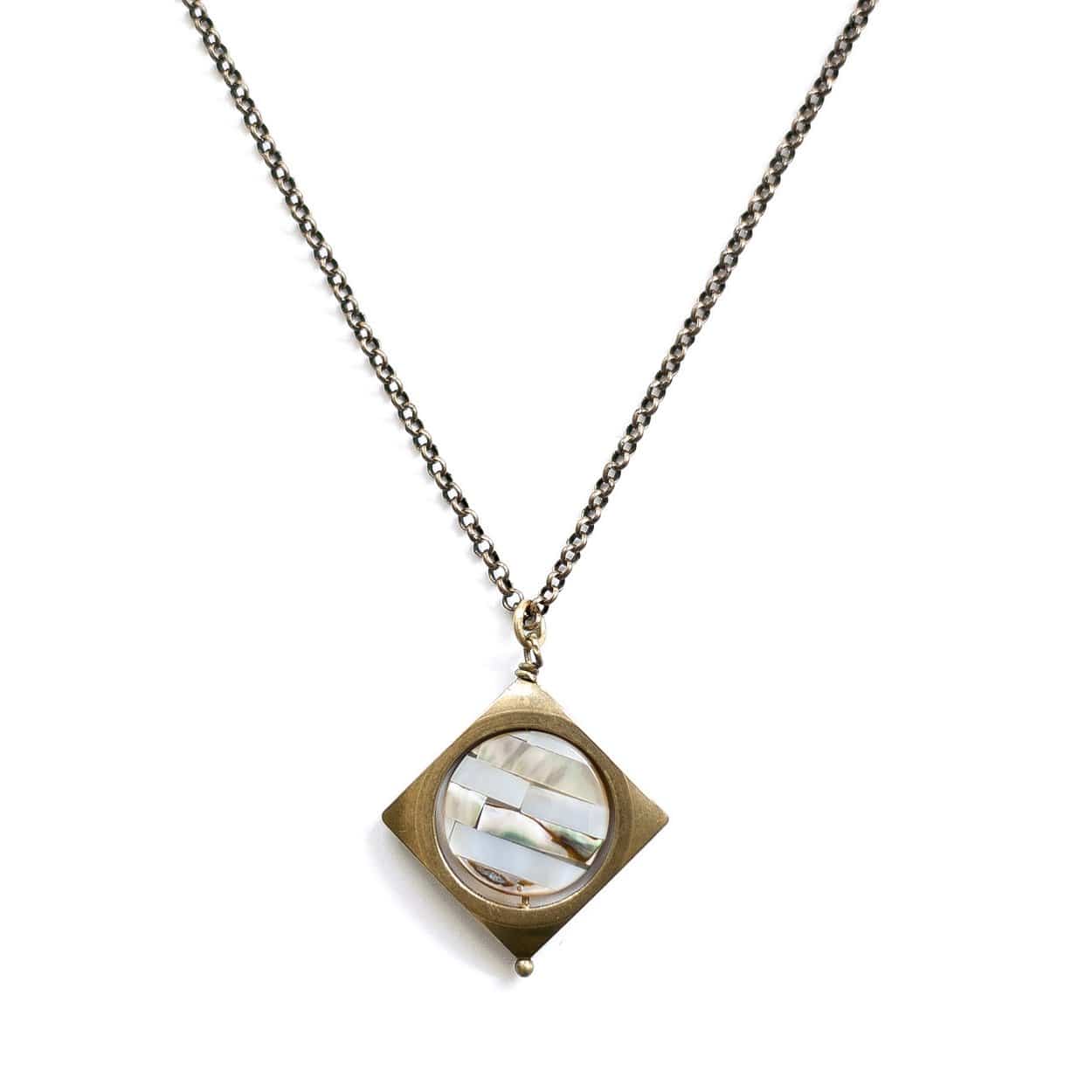 Vega Necklace / Striped Shell - Michelle Starbuck Designs
