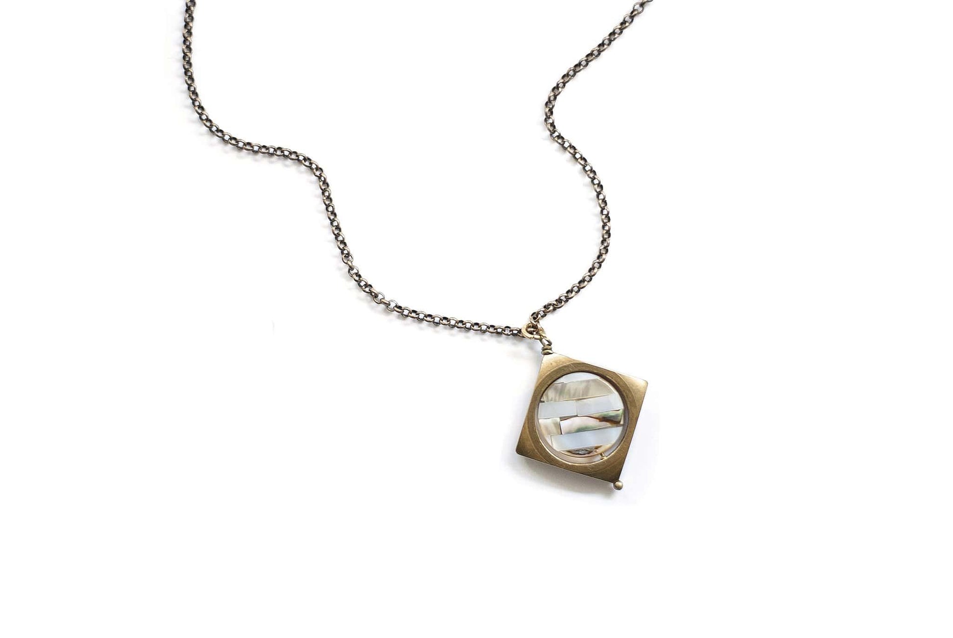 Vega Necklace / Striped Shell - Michelle Starbuck Designs