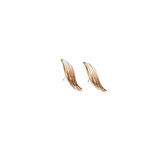 Vintage Brass Swirl Studs - Michelle Starbuck Designs