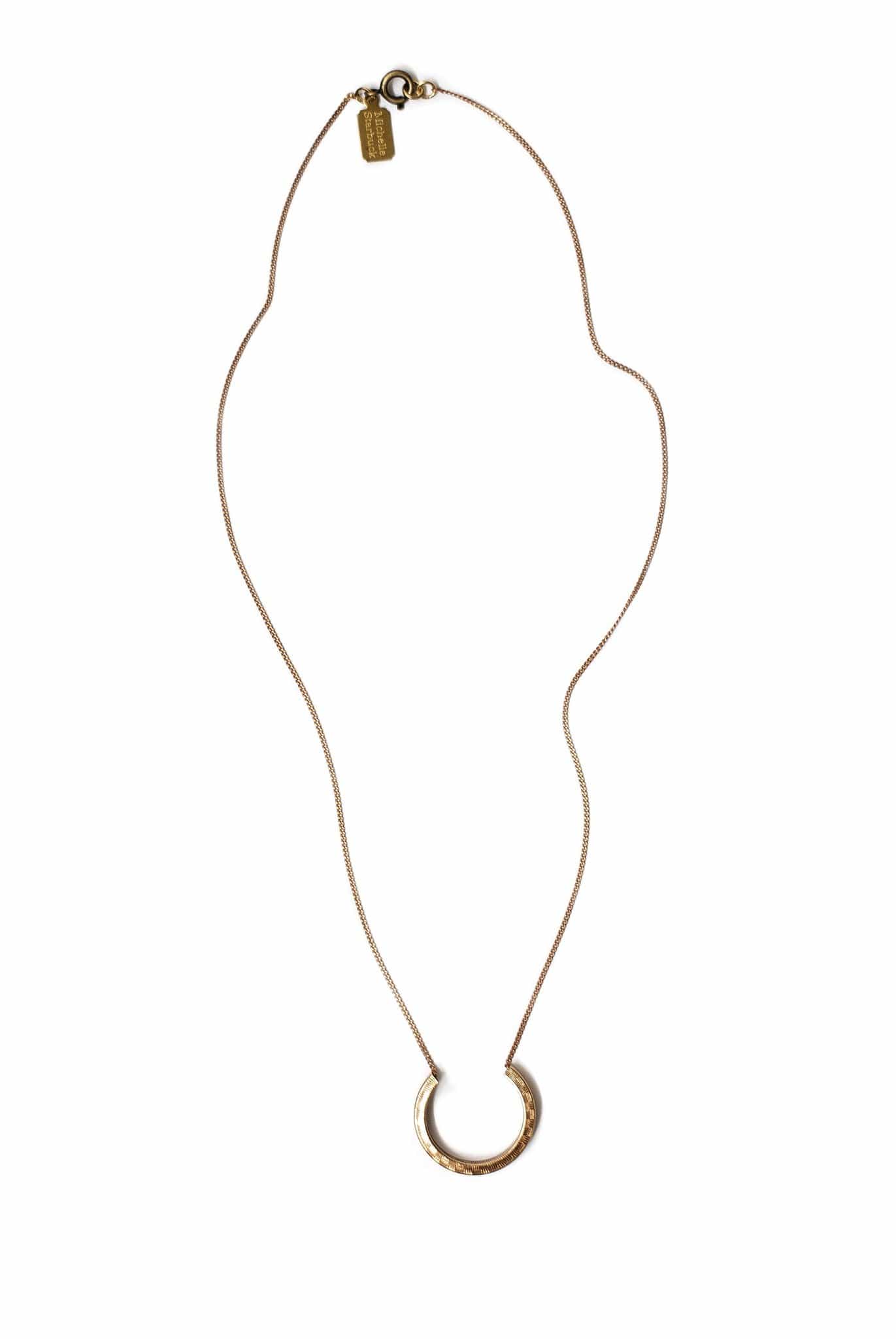 Textured Crescent Necklace - Michelle Starbuck Designs