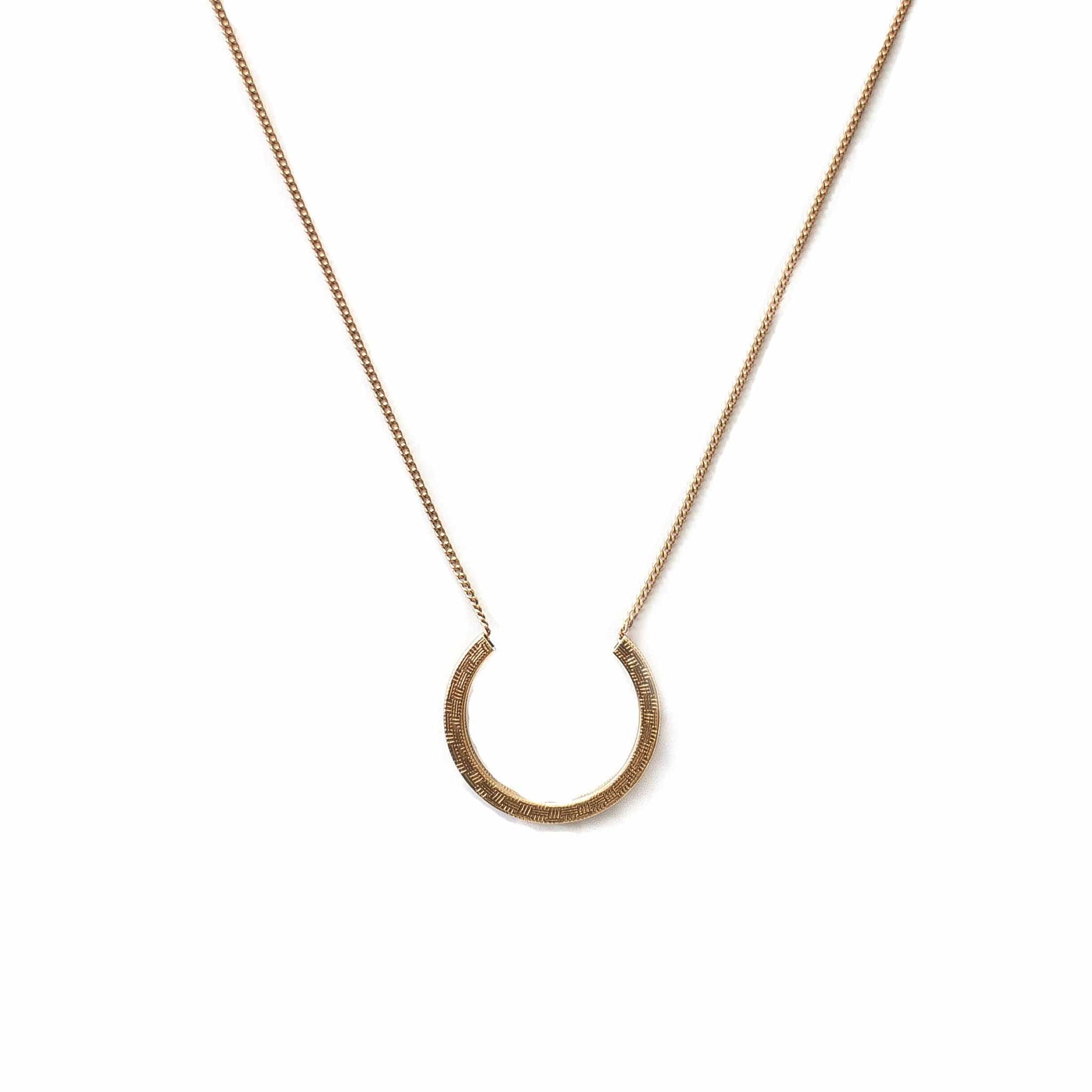 Textured Crescent Necklace - Michelle Starbuck Designs