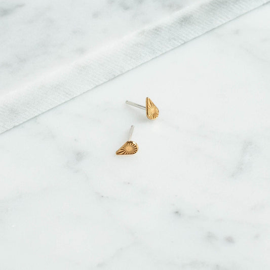 Tiny Starburst Teardrop Studs