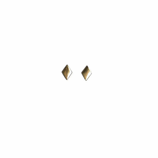 Tiny Brass Diamond Studs - Michelle Starbuck Designs