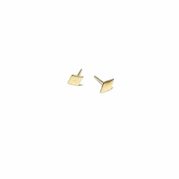 Tiny Brass Diamond Studs - Michelle Starbuck Designs