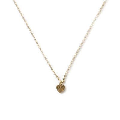 Tiny Starburst Heart Charm Necklace - Michelle Starbuck Designs