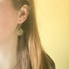 Unakite Shell Earrings