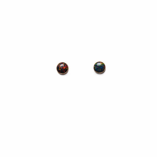 XL Black Opal Studs